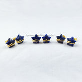 Natural Lapis Lazuli Star Earrings, Lapis Stud Earrings, Moon Earrings Stud, Lapis Lazuli Earrings, Sold By Pair